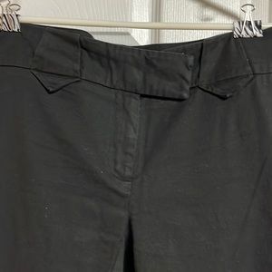 CAbi black straight leg pants, flap pockets